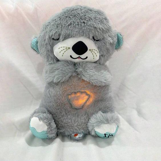 Breathing Teddy Bear Toy, Baby Gift with Music & Lights Soft Toy