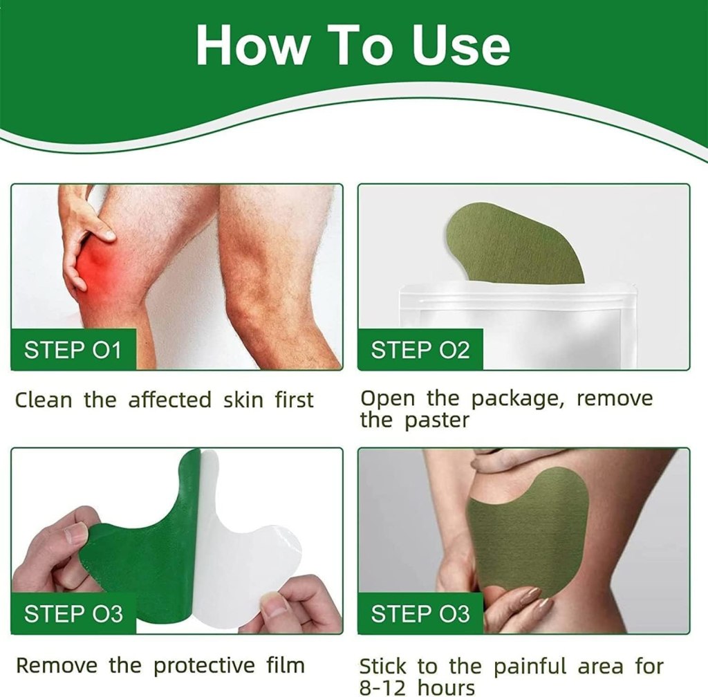 Herbal Knee Pain Relief Patches for Knee, Back, Neck & amp; Shoulder Pain Relief Patches