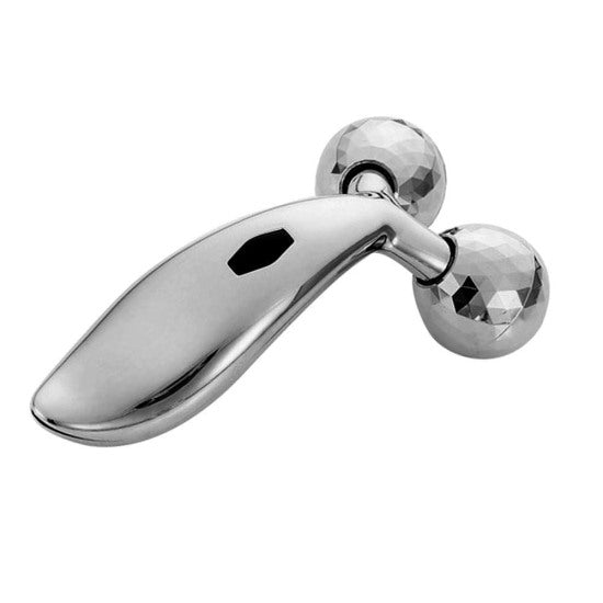 3D Manual Roller Face Body Massager Skin Lifting Wrinkle Remover Facial Massage For Relaxation and Tightening (Silver)