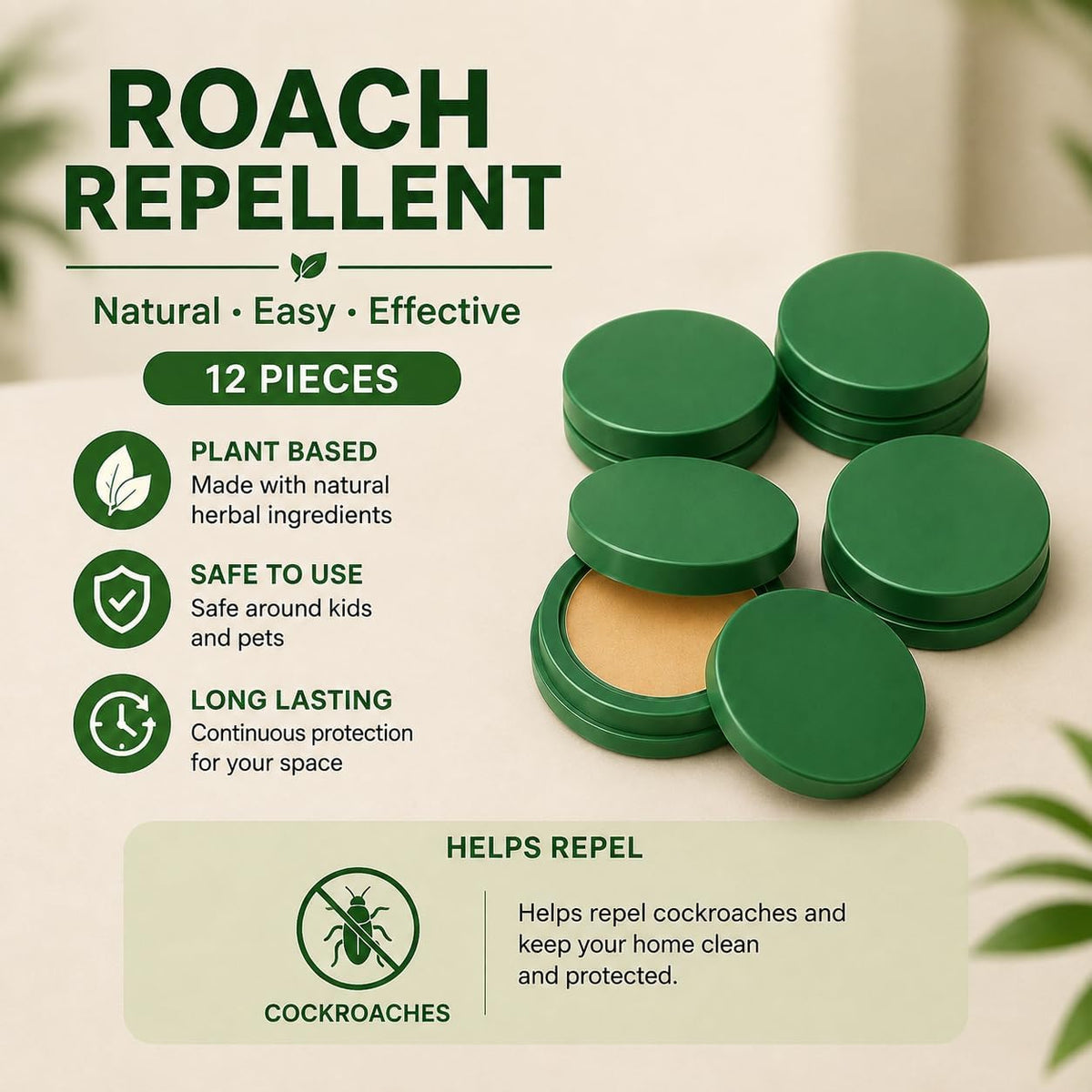 Cockroach Killer Bait Gel for Home Cockroach Repellent for Kitchen, Bathroom & Cabinets(Pack of 24)