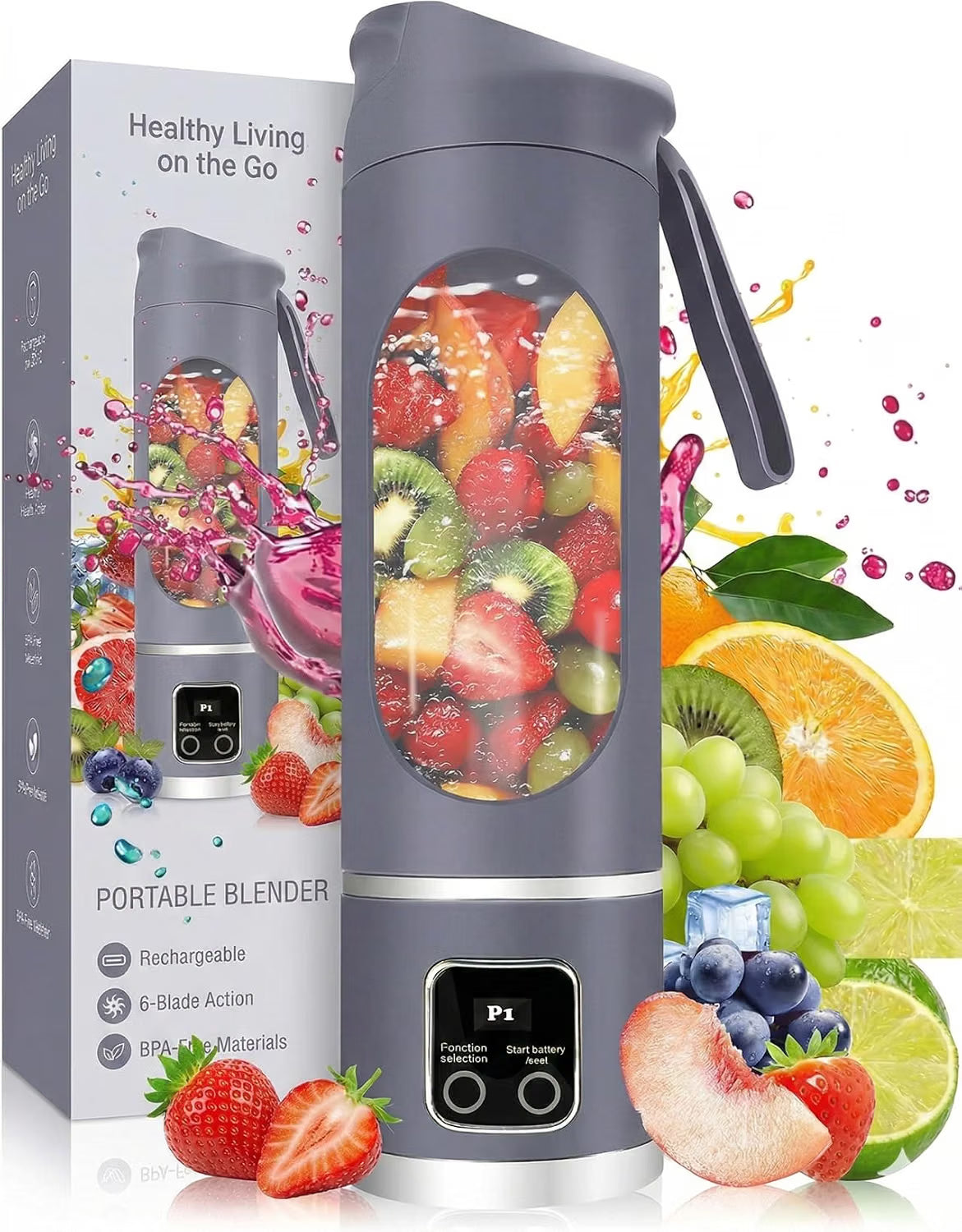 Portable Usb Juicer 10 Blade Usb-JuicerBottle Electric Usb Juice Maker Mixer Bottle Blender Grinder Mixer