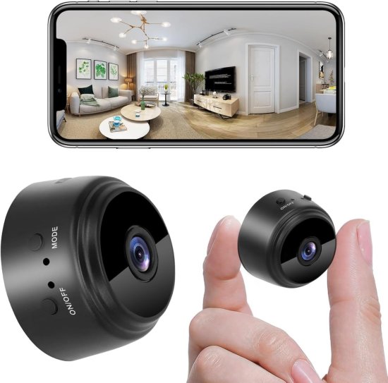 Home Security WiFi Spy Camera 360° Security Camera for Home Outdoor High HD Focus Spy Magnet Mini Spy WiFi Magnetic Live Stream Night Vision IP Wireless Camera for kids and Adults