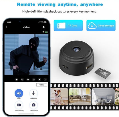 Home Security WiFi Spy Camera 360° Security Camera for Home Outdoor High HD Focus Spy Magnet Mini Spy WiFi Magnetic Live Stream Night Vision IP Wireless Camera for kids and Adults