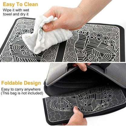 Electric Foot Massager Pad | Rechargeable Portable Foot Massage Mat with 8 Modes & 19 Intensity Levels