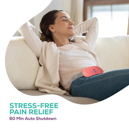 Portable Cordless Heating Pad for Menstrual Cramps Relief, New Heating Pad For Period Cramps With 33-Speed Temperature Adjustment and 4-Speed Massage Modes