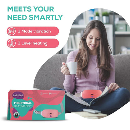 Portable Cordless Heating Pad for Menstrual Cramps Relief, New Heating Pad For Period Cramps With 33-Speed Temperature Adjustment and 4-Speed Massage Modes