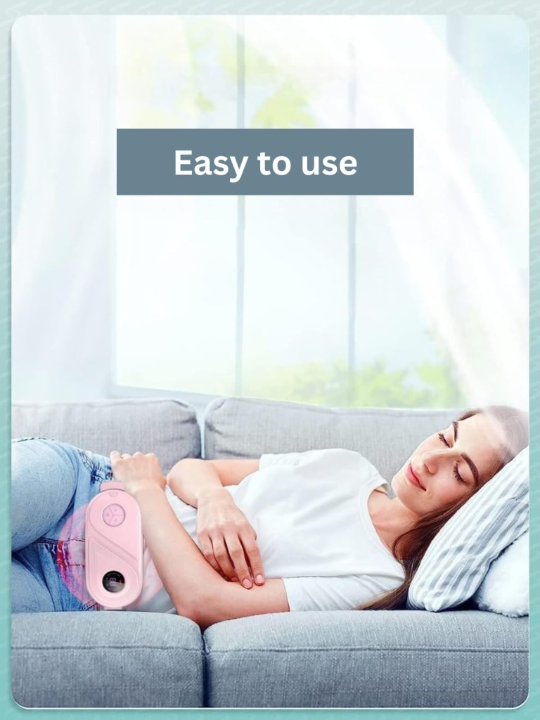 Portable Cordless Heating Pad for Menstrual Cramps Relief, New Heating Pad For Period Cramps With 33-Speed Temperature Adjustment and 4-Speed Massage Modes