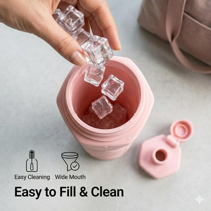 Silicone Water Bottle 600 ml | Foldable Leak Proof Travel Bottle