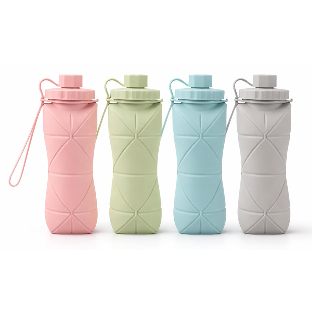 Silicone Water Bottle 600 ml | Foldable Leak Proof Travel Bottle