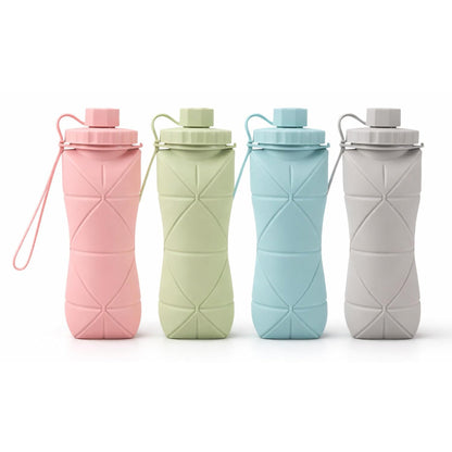 Silicone Water Bottle 600 ml | Foldable Leak Proof Travel Bottle