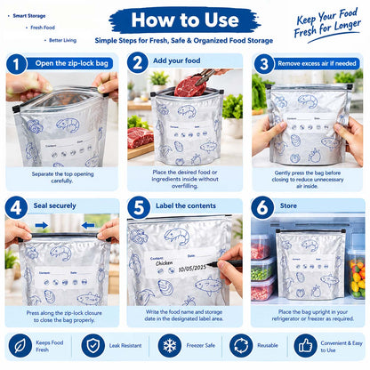 Reusable Aluminum Foil Food Storage Bags