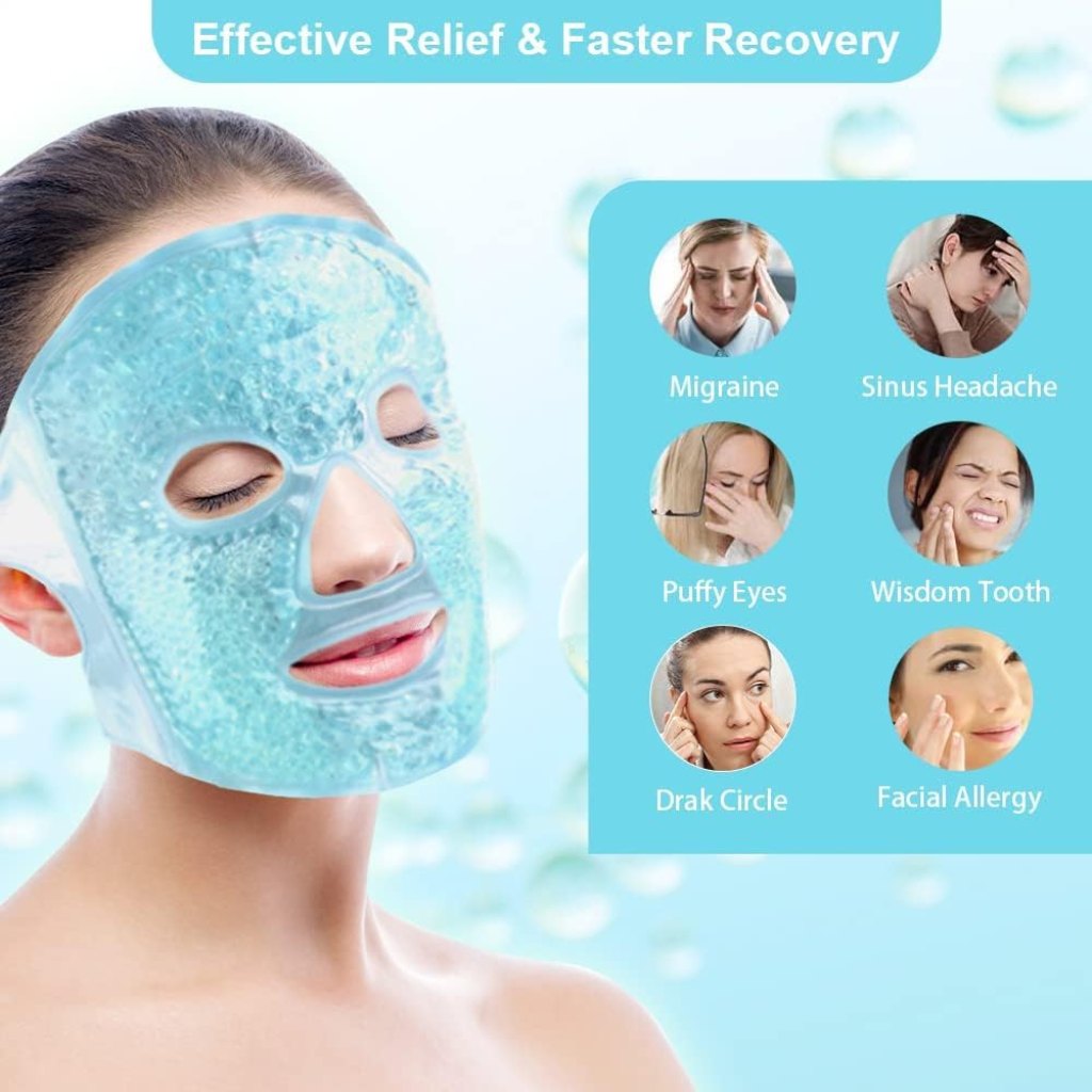 Ice Gel Face Mask – Hot & Cold Reusable Cooling Face Mask