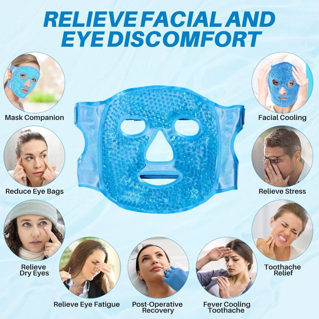 Ice Gel Face Mask – Hot & Cold Reusable Cooling Face Mask
