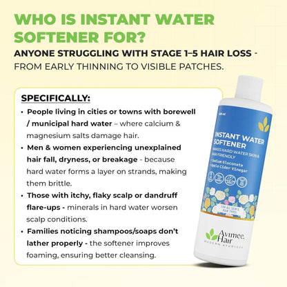 Avimee Herbal Instant Water Softener | Makes Your Water Hair & Skin Friendly | Reduces Hair Fall & Skin Itching