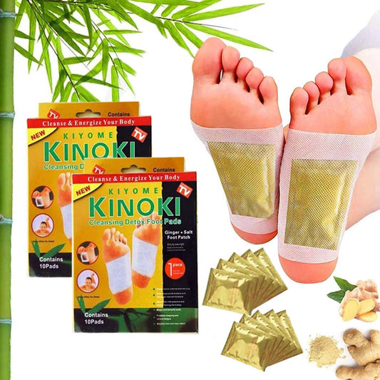 Kinoki Detox Foot Pads – 20 Pcs Natural Herbal Foot Care Patches with Adhesive Sheets for Relaxation, Stress Relief & Nighttime Foot Care Pack Of - 2