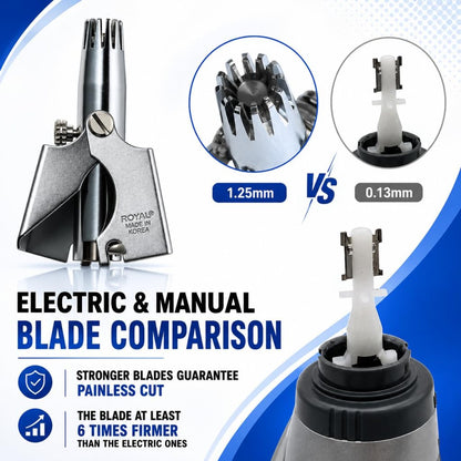 Manual Nose Hair Trimmer – Stainless Steel Precision Grooming Tool
