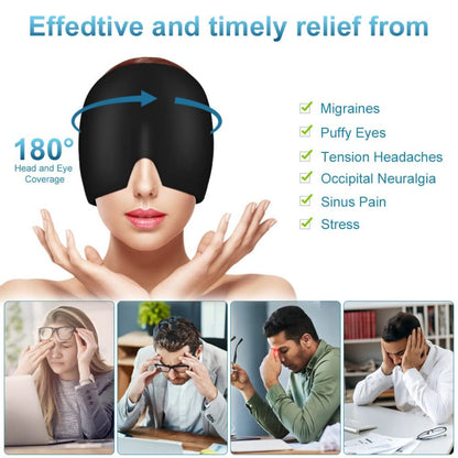 Migraine Ice Head Wrap Relief Cap – Hot & Cold Therapy Headache Hat