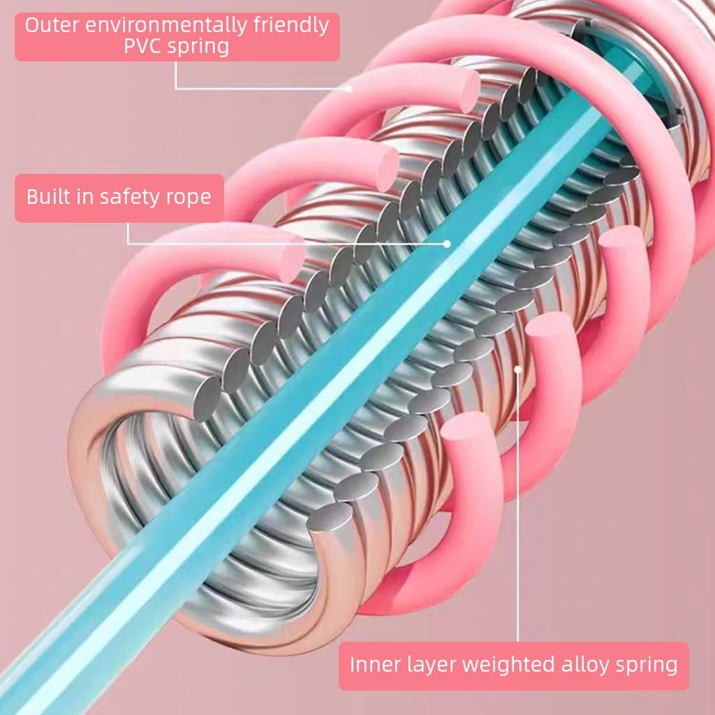 Weighted Soft Hula Hoop with White Massager Connectors, Durable PVC & Steel Fitness Hula Hoop for Adults, Home and Gym Core Training, Fun Cardio & Waist Workout Gear