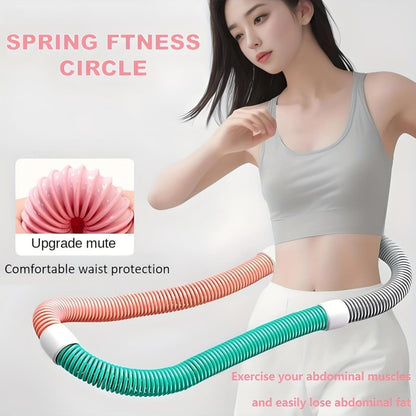 Weighted Soft Hula Hoop with White Massager Connectors, Durable PVC & Steel Fitness Hula Hoop for Adults, Home and Gym Core Training, Fun Cardio & Waist Workout Gear
