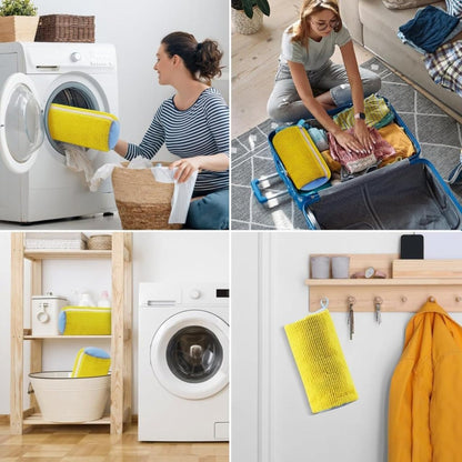 Shoe Washing Machine, Laundry Bag, Reusable Laundry Bag with Secure Zipper for Sneakers, Sports Shoes & Casual Footwear – Yellow