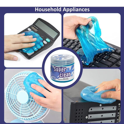 Super Clean Magic Cleaning Gel 170g, Universal Car Interior Cleaner for AC Vents, Dashboard, Keyboard, PC, Laptop, Mobile Phone & Electronic Gadgets – Dust Removal Cleaning Putty, Blue
