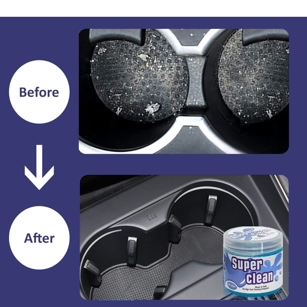 Super Clean Magic Cleaning Gel 170g, Universal Car Interior Cleaner for AC Vents, Dashboard, Keyboard, PC, Laptop, Mobile Phone & Electronic Gadgets – Dust Removal Cleaning Putty, Blue