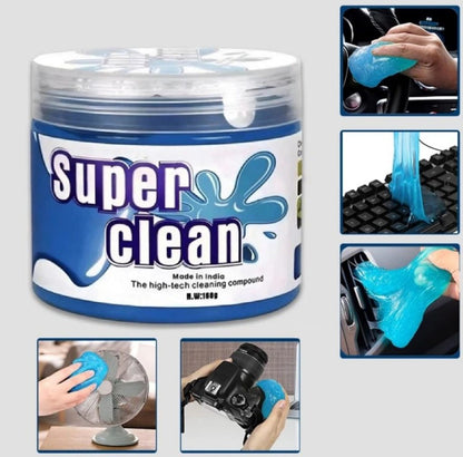 Super Clean Magic Cleaning Gel 170g, Universal Car Interior Cleaner for AC Vents, Dashboard, Keyboard, PC, Laptop, Mobile Phone & Electronic Gadgets – Dust Removal Cleaning Putty, Blue