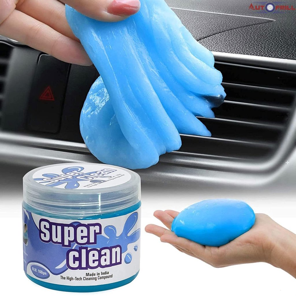 Super Clean Magic Cleaning Gel 170g, Universal Car Interior Cleaner for AC Vents, Dashboard, Keyboard, PC, Laptop, Mobile Phone & Electronic Gadgets – Dust Removal Cleaning Putty, Blue