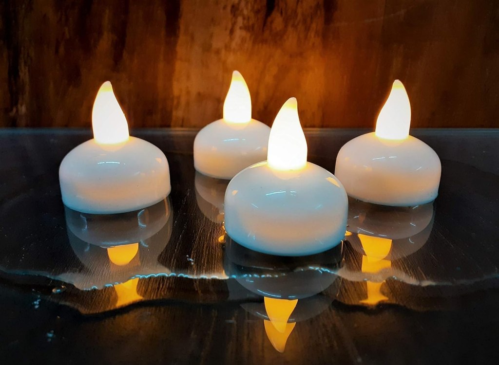 Water Sensor Artificial Floating Light Diya Water Activated Tea Lights, Waterproof Flameless Tea Lights, athtub Wedding Decoration (12 pcs)